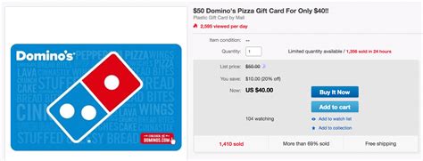 Free Domino'S Gift Card Number And Pin